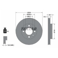 2X Bremsscheibe Vorne FüR Seat Toledo 1L 1.6 1.8 1.9 91 Bis 99 Textar AGP APF