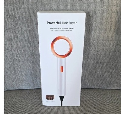 Powerful Hair Dryer new in the box white w/gold