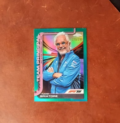 2025 F1 Topps Chrome Flavio Briatore #199 True Teal Refractor /299 SP Alpine BWT