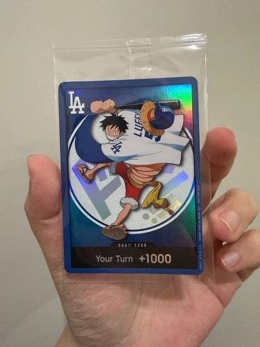 Los Angeles Dodgers One Piece Luffy Don Promo Card