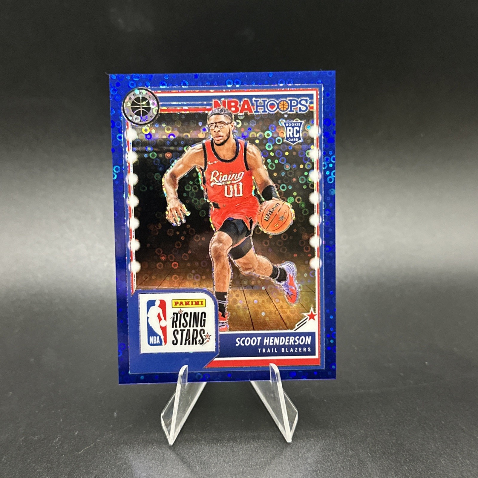 2023 NBA Hoops Premium Stock Blue Disco Prizm /99 Scoot Henderson #280 Rookie RC