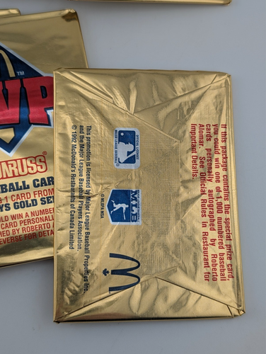 1992 Donruss McDonald's Blue Jays MVP Gold Series - Lot of 15 Sealed Packs - Picture 3 of 3