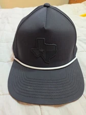 Branded Bills Texas Vintage PVC Curved 5 Panel Rope Snapback Baseball Cap