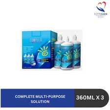 3 BOTTLES 12 fl oz [360ml] PCS Complete MULTI-PURPOSE SOLUTION Easy Rub Formula