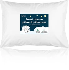 Toddler Pillow with Pillowcase - 13x18 Soft 1 Count (Pack of 1), White 