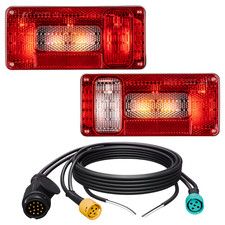Rückleuchten Anhänger Set 13 pol Kabelsatz 7m DC Abgang Anhängerbeleuchtung V2