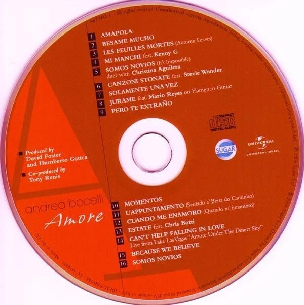 Andrea Bocelli Amore CD Europa Universal Music 2006 9876021 - Bild 3 von 3