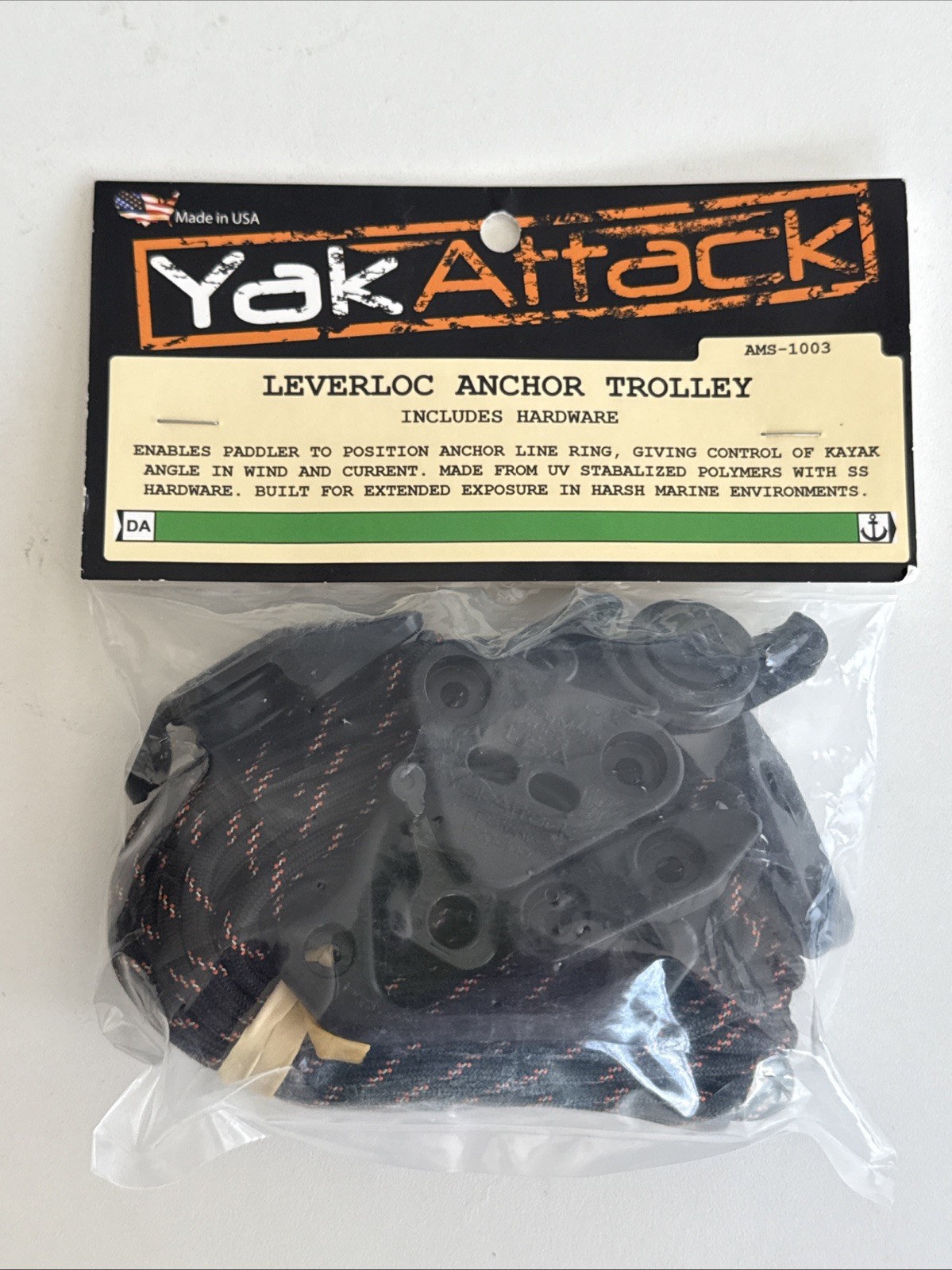 YakAttack Kayak LeverLoc Anchor Trolley AMS-1003