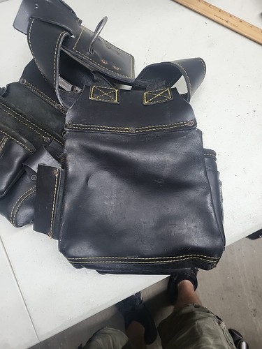 Cintura portautensili multitasche DEWALT LEATHER. Nero e giallo. Ha usato. - Foto 5 di 10