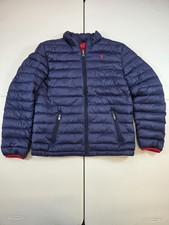 Polo Ralph Lauren Youth Packable Down Puffer Jacket Navy Blue Size XL 16-18