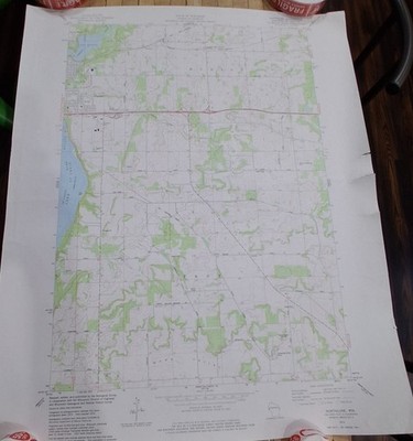 USGS Northline Wisconsin Topographic Map 1974 7.5-Min Quadrangle 27x20