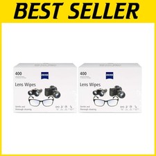 Streak-Free Lens Cleaning Wipes - 400 Count Pack of 2 for Gentle, Effective Use