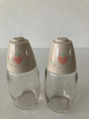 Vintage Corning Corelle Forever Yours Gemco Salt & Pepper Shakers Glass Set