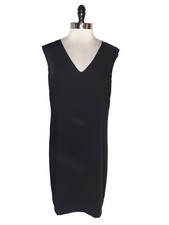 NEW POLO RALPH LAUREN Size 14 Shift Dress Black Sleeveless Knee Length Lined