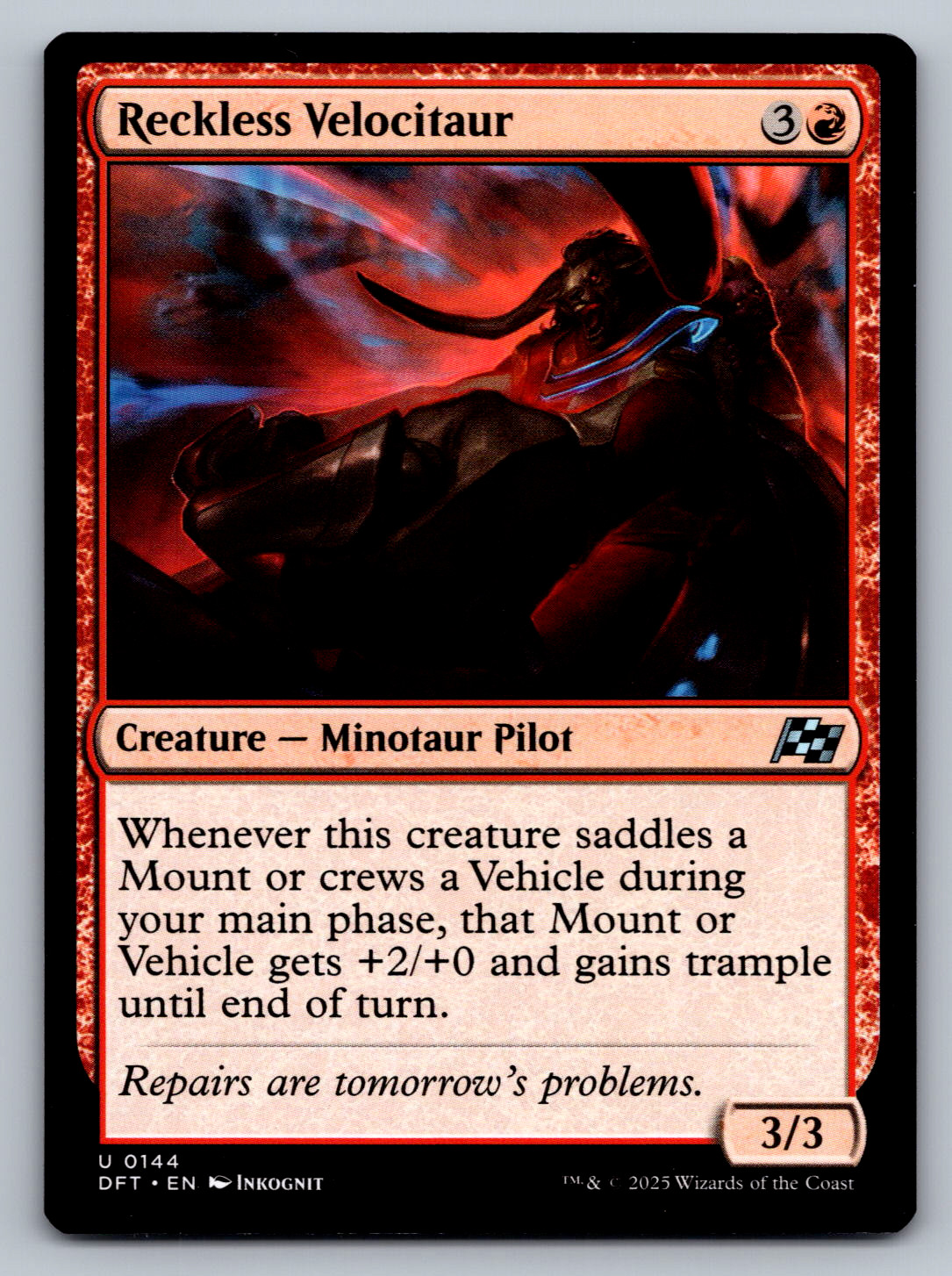 Reckless Velocitaur U 0144 - Aetherdrift Regular