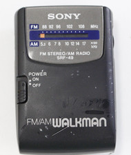 Sony SRF-49 Stereo FM/AM Walkman Portable Radio w Belt Clip