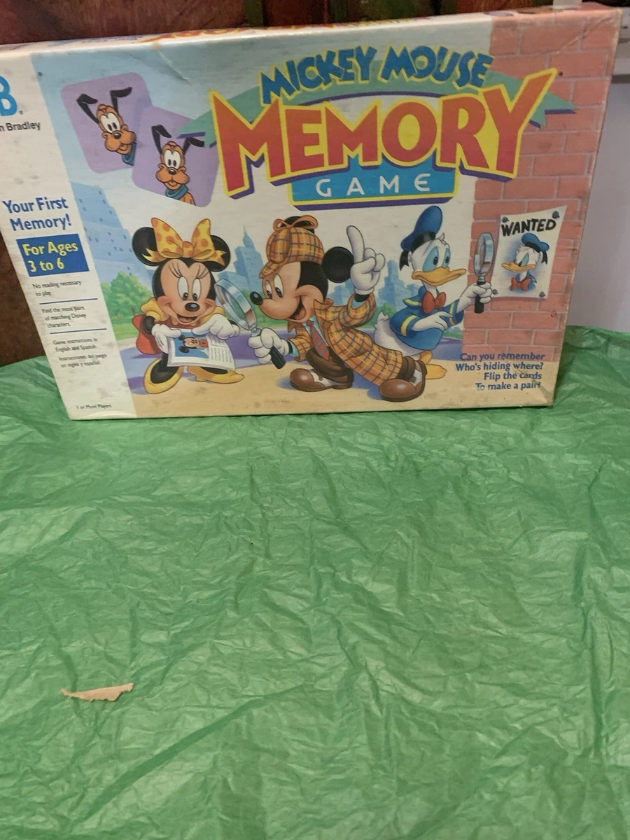 Milton Bradley Memory Game 1990 Contemporary Manufacture Board