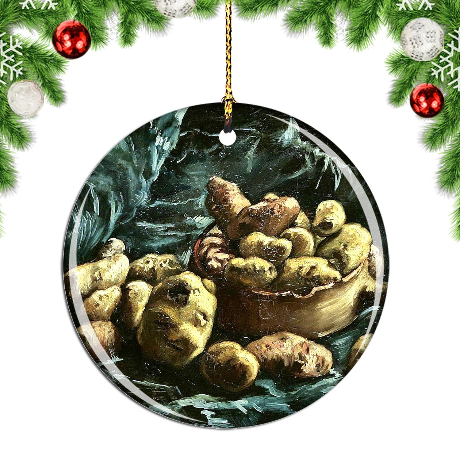 Van Gogh Still Life With Potatoes In A Christmas ornament city travel souvenir