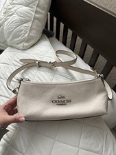 Coach Soho Leather Shoulder Bag Off White