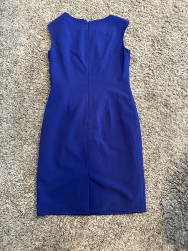 Calvin Klein royalblau ärmellos Scuba Etuikleid Damengröße 6