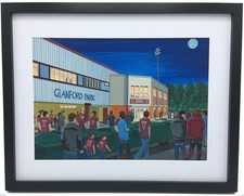 Scunthorpe. Glanford Park Stadium. Utd Football Club Art Print. 14" x 11" Frame