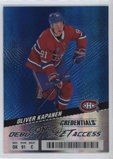 2024-25 Upper Deck Credentials Debut Ticket Access Blue /399 Oliver Kapanen 1j6t