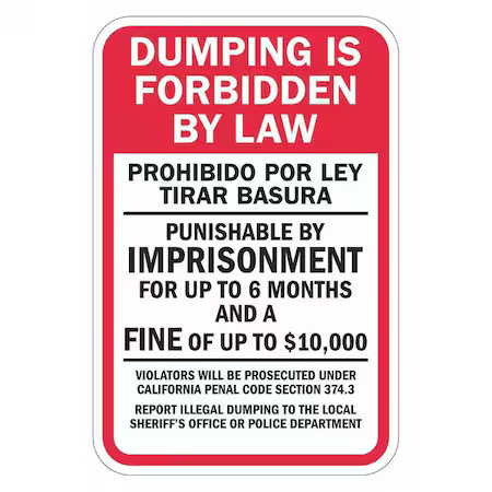Lyle T1-1682-Eg_12X18 Facility Sign, 18 In H, 12 In W, Aluminum, Vertical