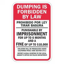 Lyle T1-1682-Eg_12X18 Facility Sign, 18 In H, 12 In W, Aluminum, Vertical