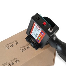 Handheld Inkjet Printer Prints Production Code and Serial Number and Date Code