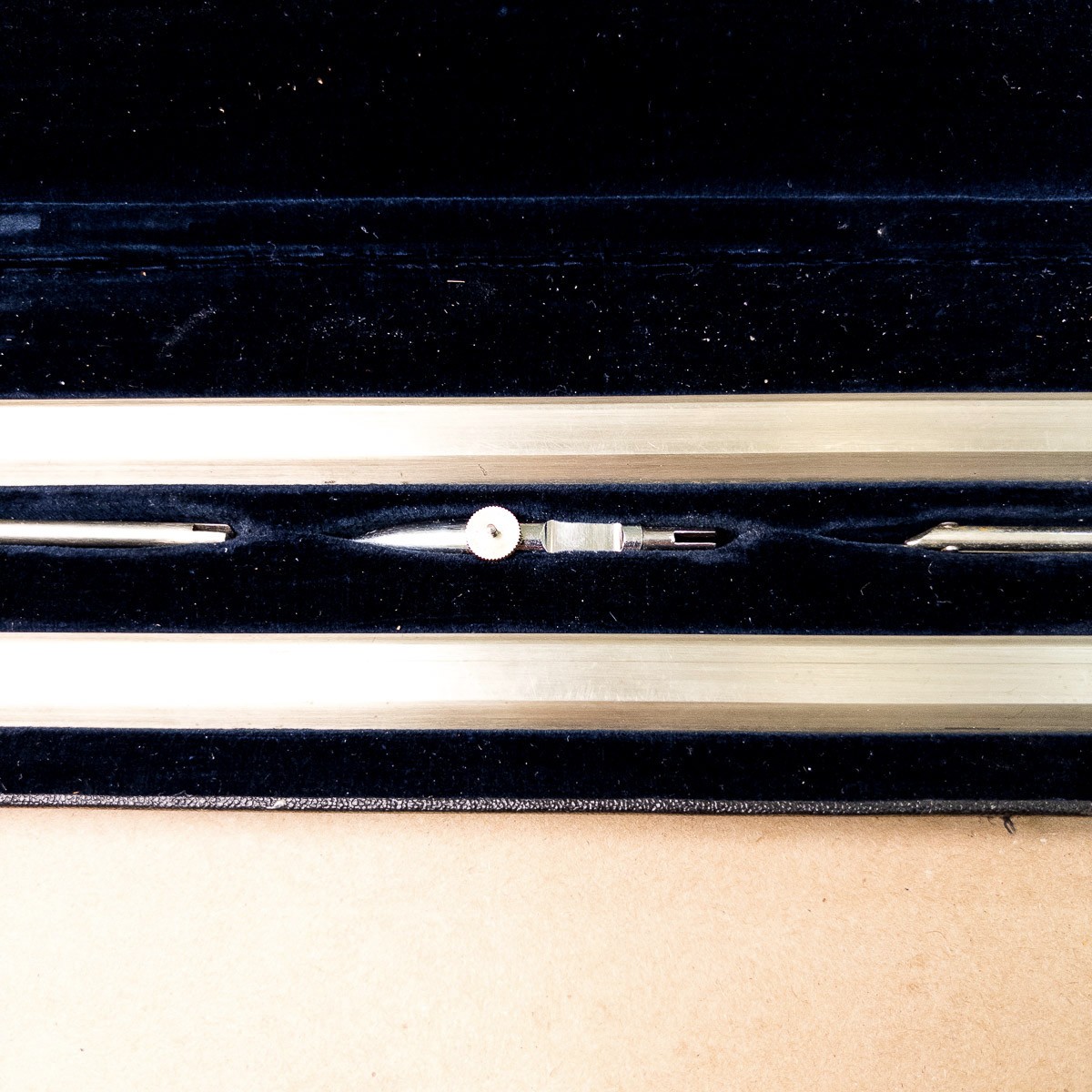 Rare 1910s Wichmann No. 1071 Beam Compass w/ Trammels in Case Vintage Draftsman