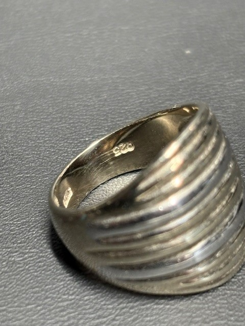 SETA MULTITONE 925 STERLING SILVER RING SIZE 7 - image 7