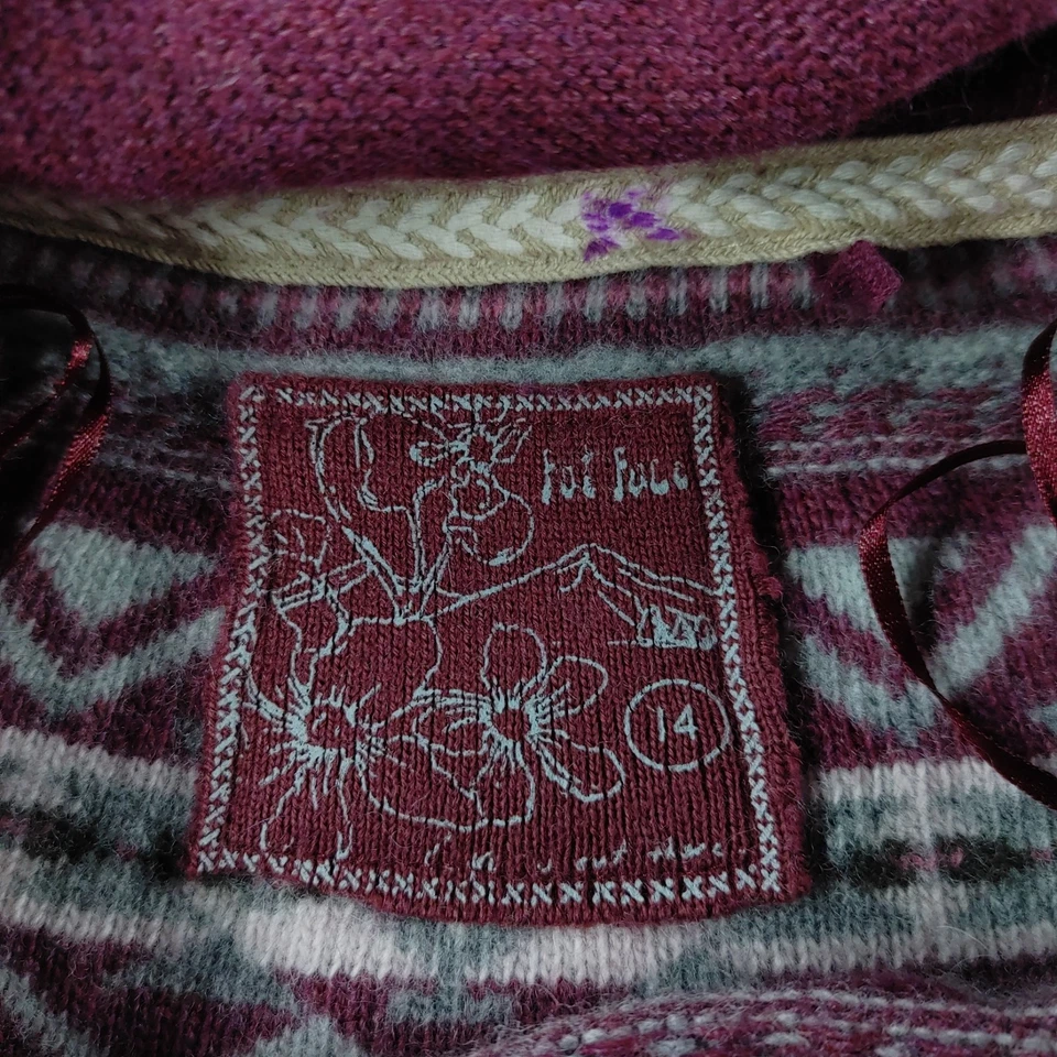 Vestido tipo jersey Fatface para mujer Reino Unido 14 púrpura boho cottagecore tejido mezcla de lana Foto 4 de 4