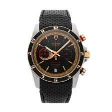 Tudor Grantour Flyback Steel Rose Gold Auto 42mm Watch Chrono Date 20551N