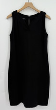 Talbots Dress Womens 12 Petite Black Sleeveless Stretch Preppy Office Party
