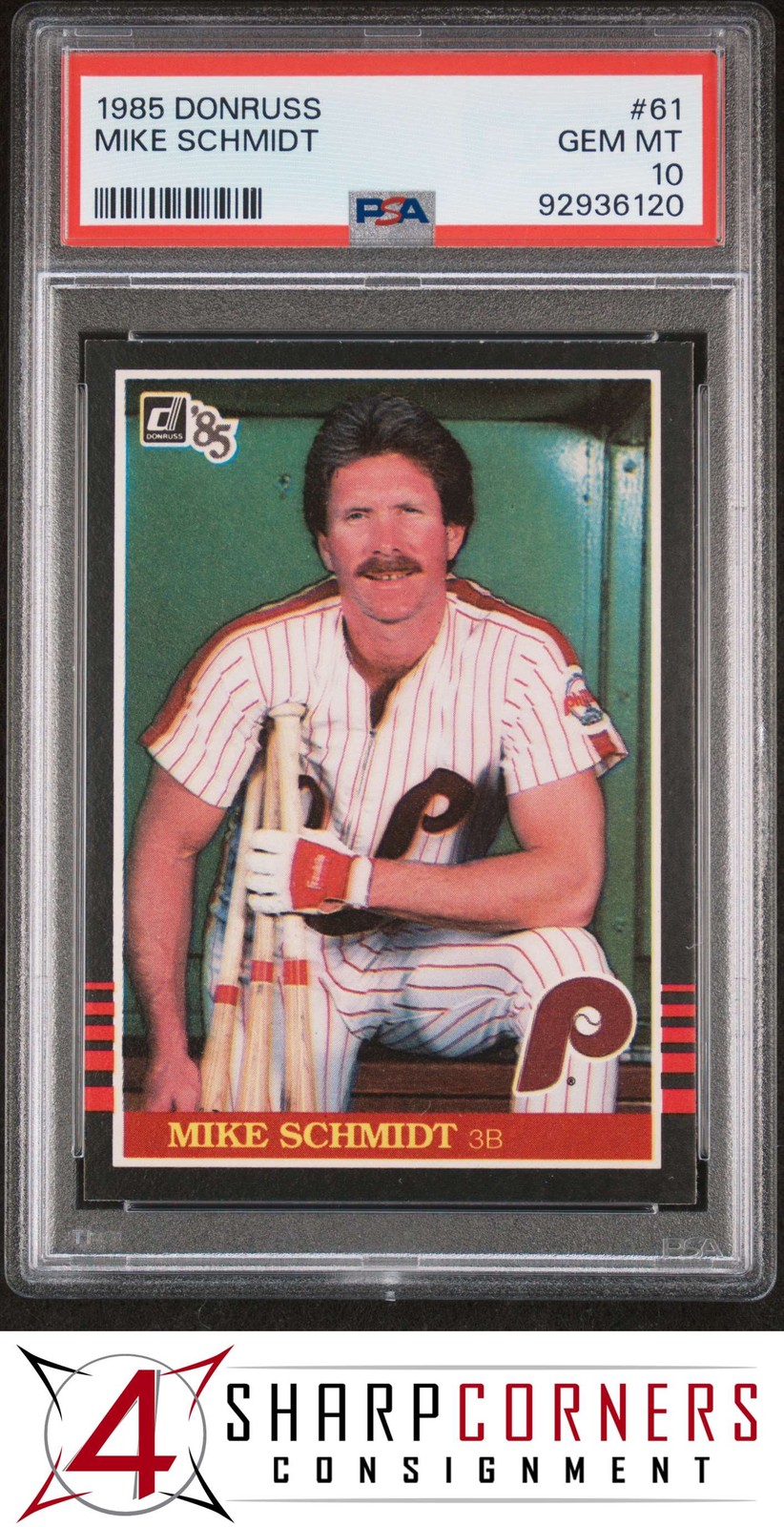 1985 DONRUSS #61 MIKE SCHMIDT PHILLIES HOF PSA 10