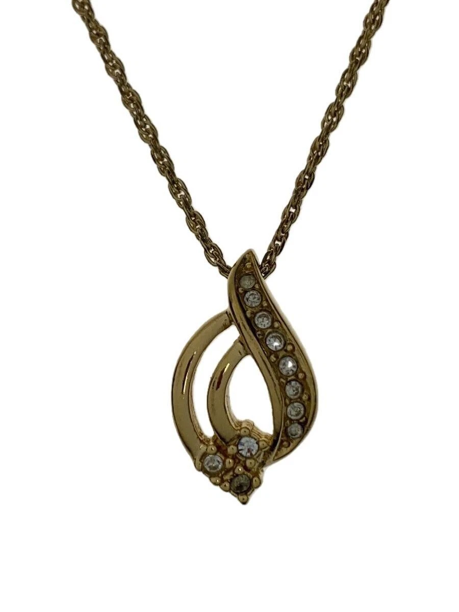 Collana donna Christian Dior conchiglia Swarovski trasparente e top oro usata