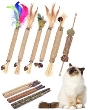 TINDTOP Silvervine Chew Sticks for Cats, 12 Pack Natural Catnip Chew Toys