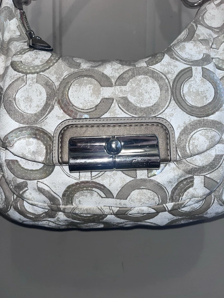 Coach Kristin Sequined Beige OPT , With COA BAG TAG AND STRAPS - Image 3 of 4