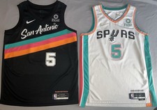 Nike San Antonio Spurs Fiesta City Edition Dejounte Murray Jerseys Sz 48 Large