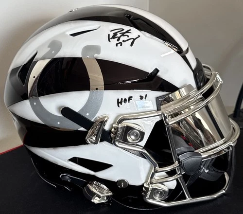 PEYTON MANNING Signed HOF 21 Custom Painted Colts & Broncos Full Size Speedflex