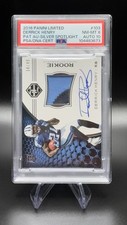 2016 Panini Limited Derrick Henry RC AU Silver Spotlight /49 PSA 8 Auto 10 #103