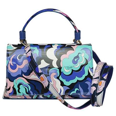 EMILIO PUCCI Shoulder Bag 2WAY Blue Multicolor Outlet 8RBC02-3