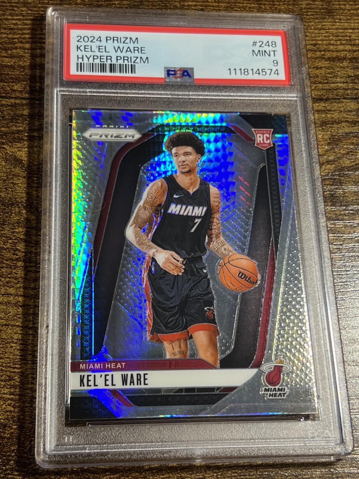 KEL'EL WARE 2024-25 Prizm Rookie Silver Hyper Refractor #248 Heat RC PSA 9