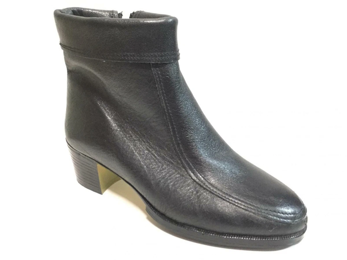 SCARPE TRONCHETTO STIVALETTO DONNA UNIVERSAL 3580 PELLE NERO