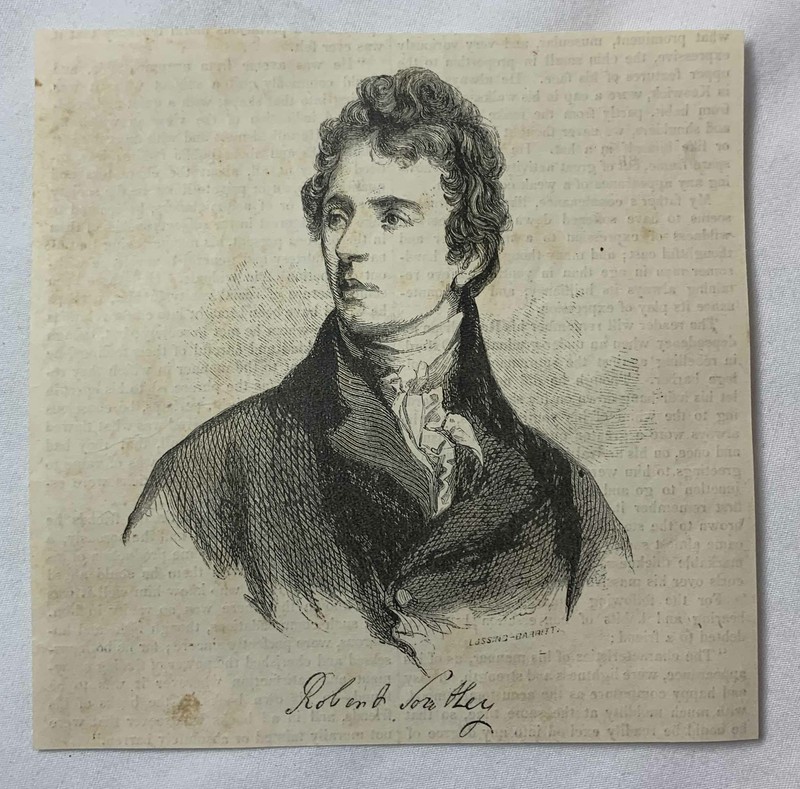 1851 magazine engraving ~ ROBERT SOUTHEY