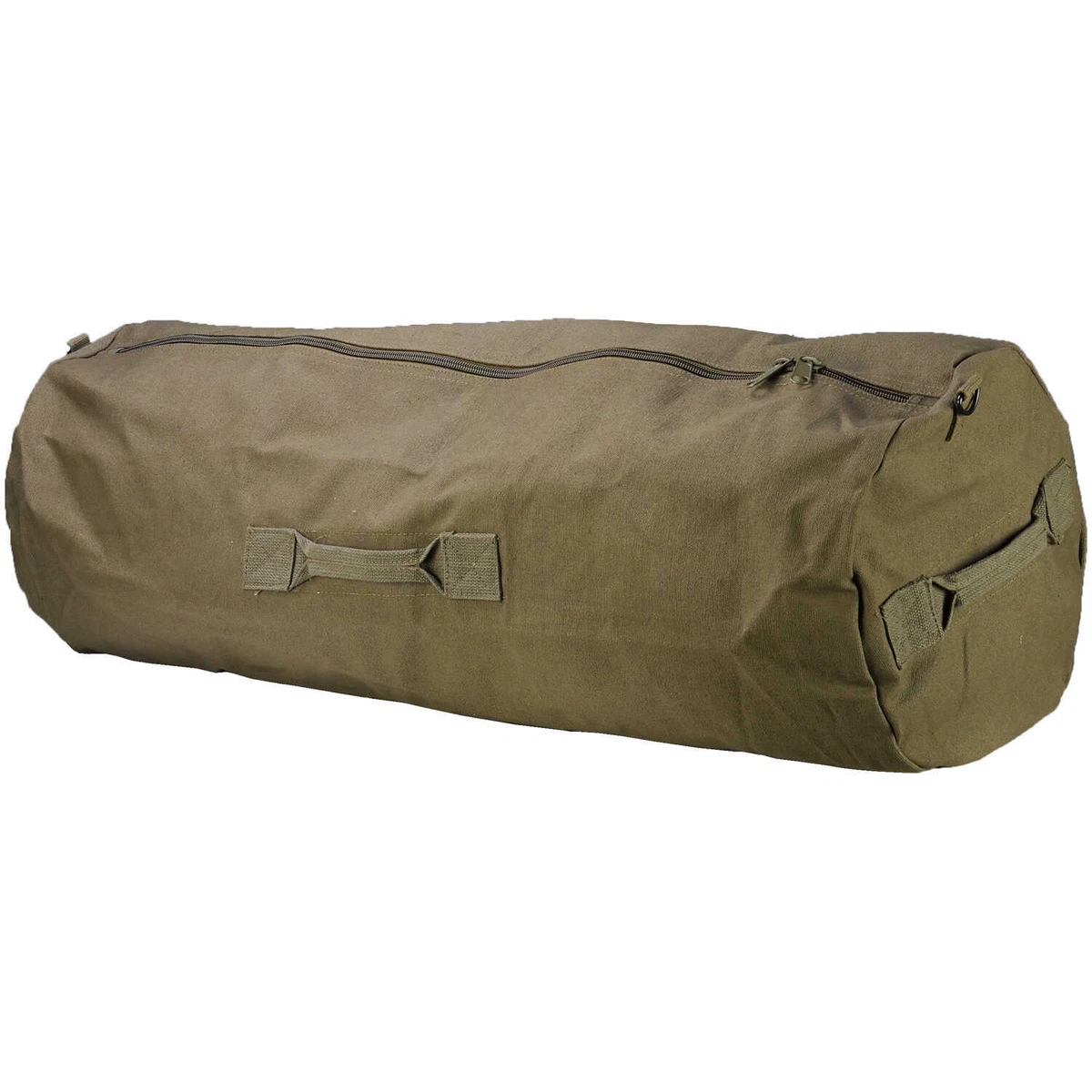 Canvas duffle bag with best sale zipper