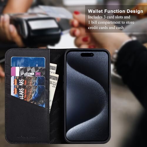 VISOUL Case for iPhone 16 Pro Max Wallet Case, Carbon Fiber VISOUL Case for iPhone 16 Pro Max Wallet Case, Carbon Fiber
