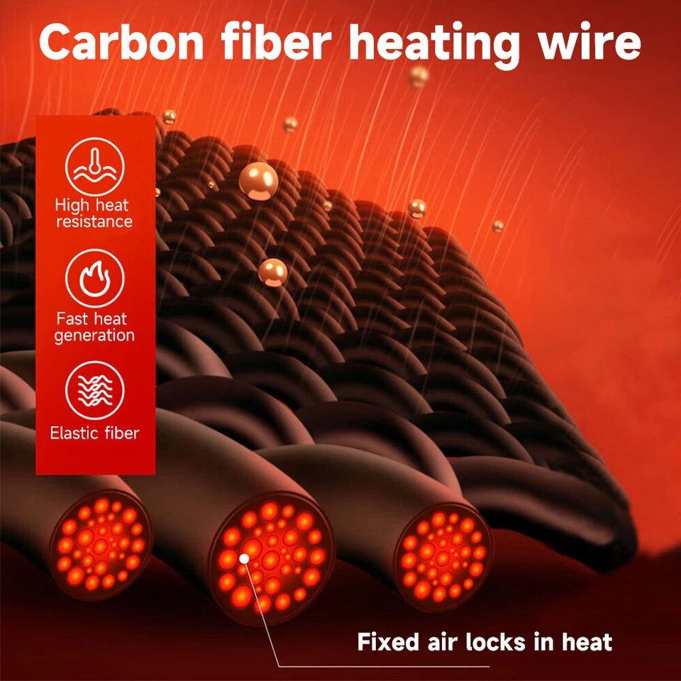 NEW Electric USB Heated Vest Jacket With Battery Men Women Heating Thermal Coat - Image 4 of 4