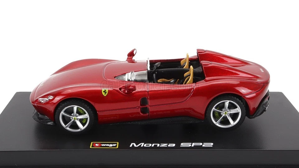 MODELLINO AUTO STATICO DIECAST FERRARI MONZA SP2 2018 ROSSO MODELLISMO 1/43 - Immagine 3 di 4