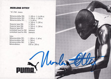 Autograph - Merlene Ottey - Athletics - Sprint - USA